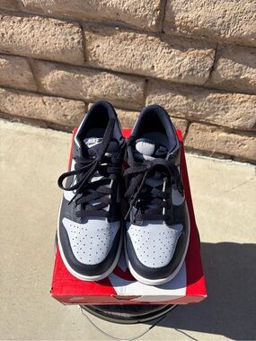 Nike Kids Navy Blue / lights Gray Low-Top Dunks